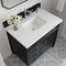 James Martin Vanities Brittany 36in Single Vanity, Black Onyx w/ 3 CM White Zeus Quartz Top 650-V36-BKO-3WZ - alternate 2